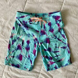 J. Crew Crewcuts Slim Fit Tie Dye Swim Trunks Size 7